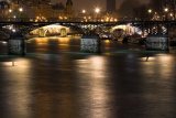 Blick auf die Brücken am Pont Neuf, einer Insel in der Seine, mitten in Paris.